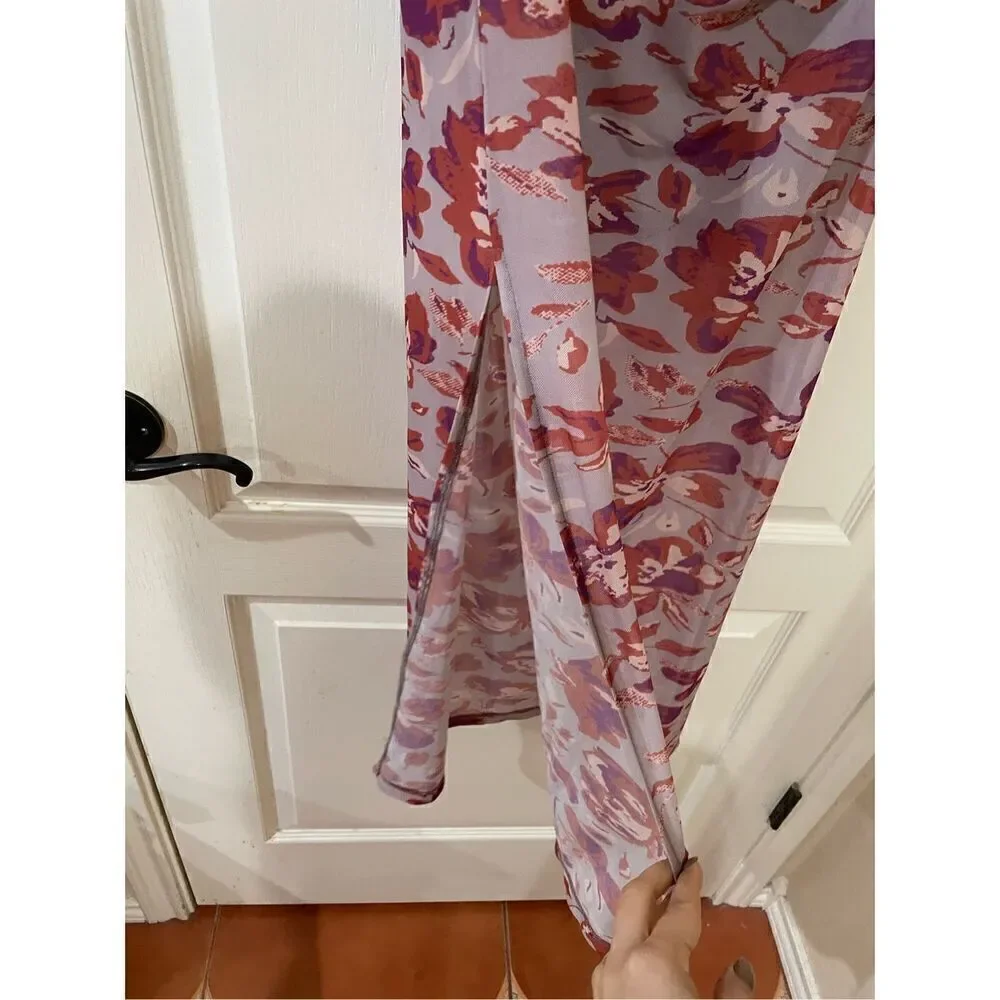NWOT Free People Floral Mesh Skirt size large